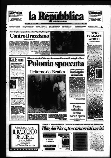 Il lunedì de La repubblica